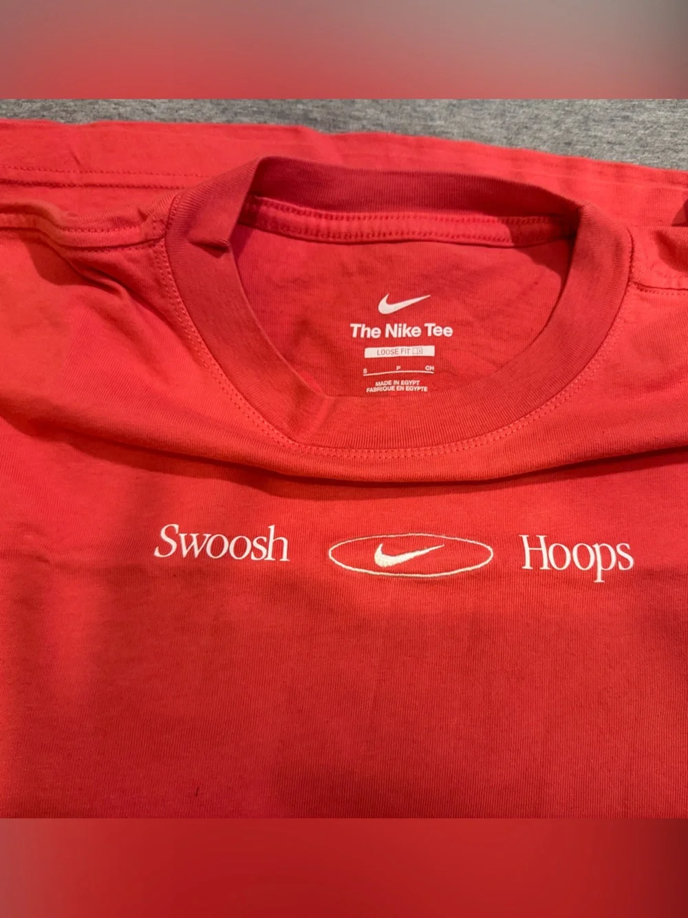 Nike Red Long Sleeve Swoosh Hoops Tee